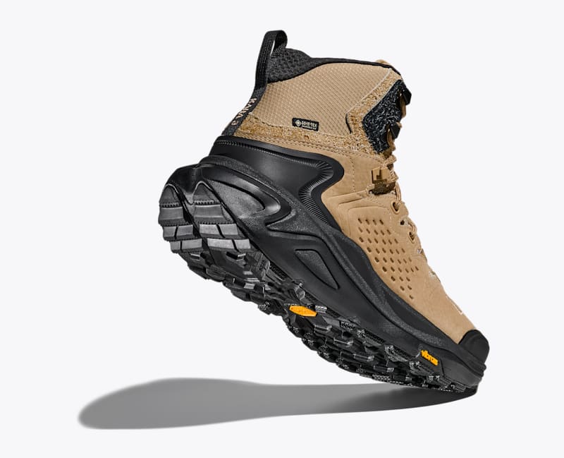 HOKA Elite Terrain System Kaha 3 GTX Shoes in Khaki/Black