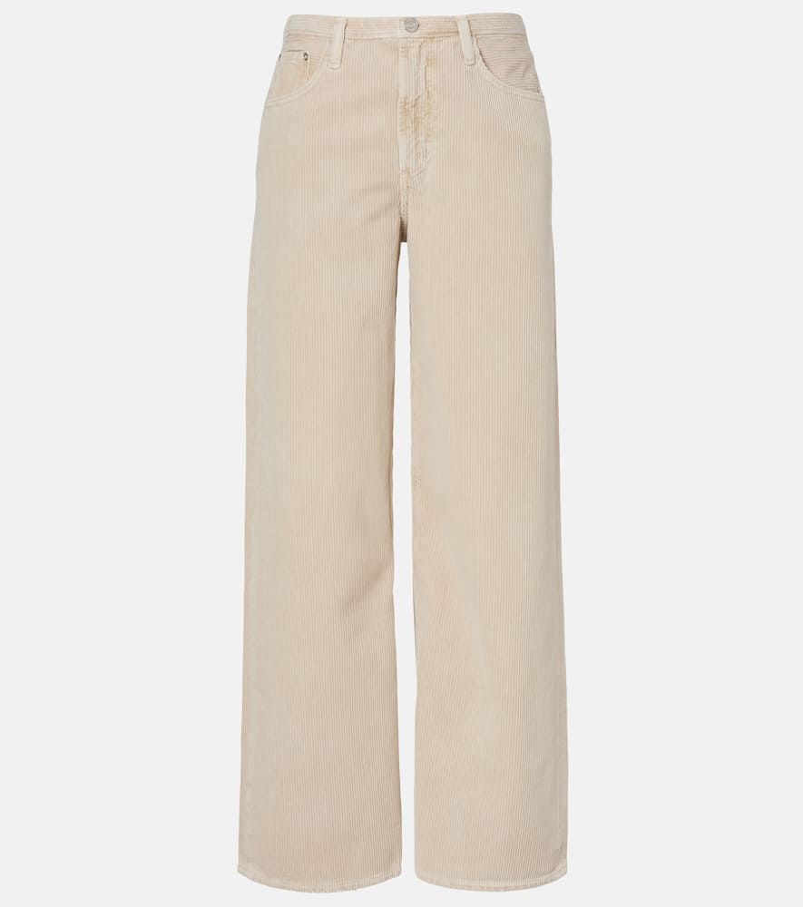 Keira high-rise cotton corduroy wide-leg pants