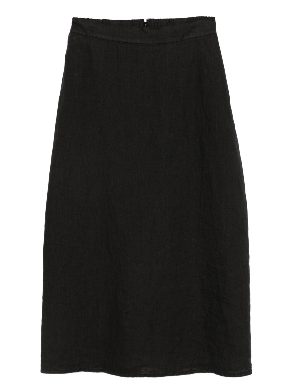 A-line cotton midi skirt - Black