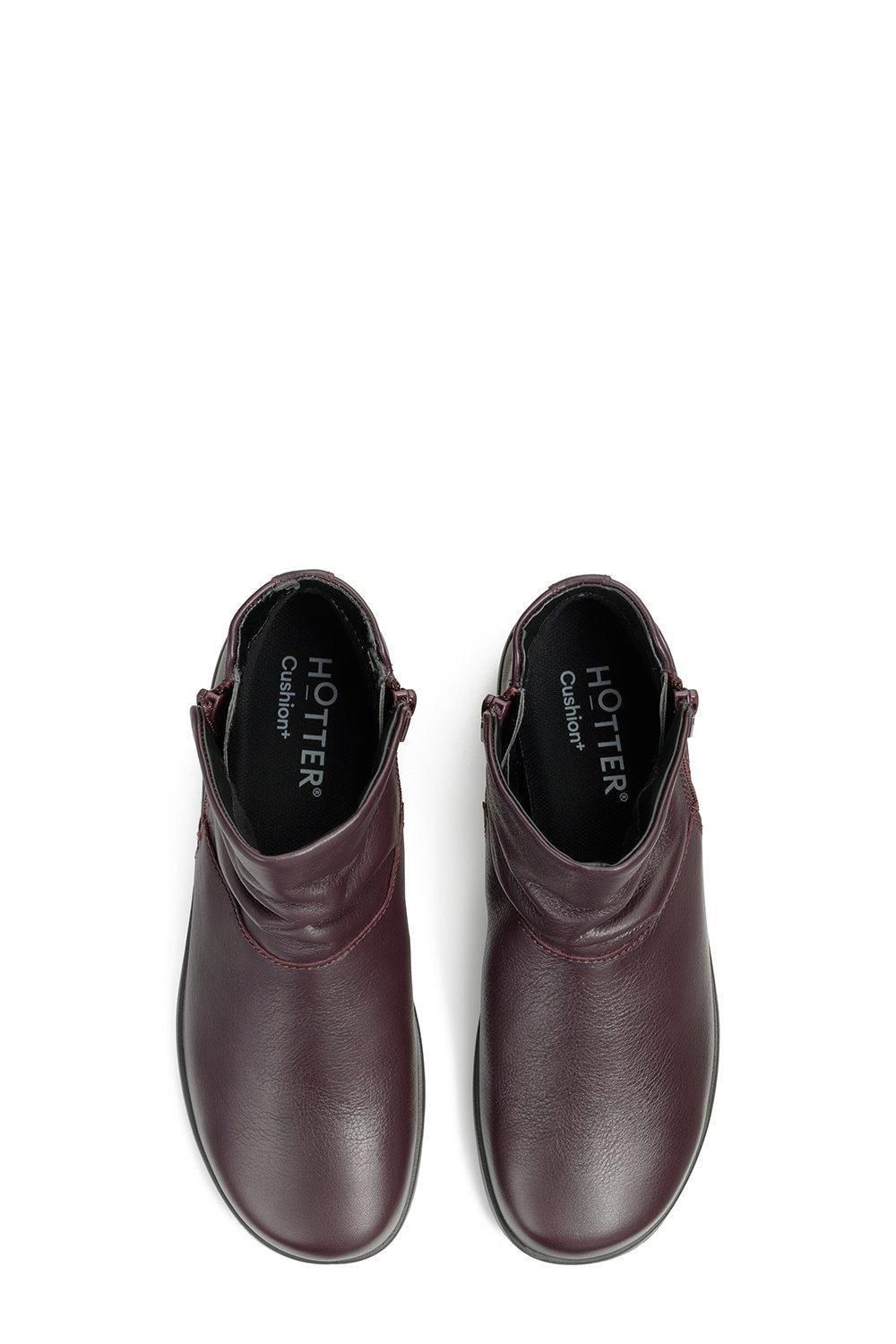 Hotter Extra Wide 'murmur' Ankle Boots In Wine