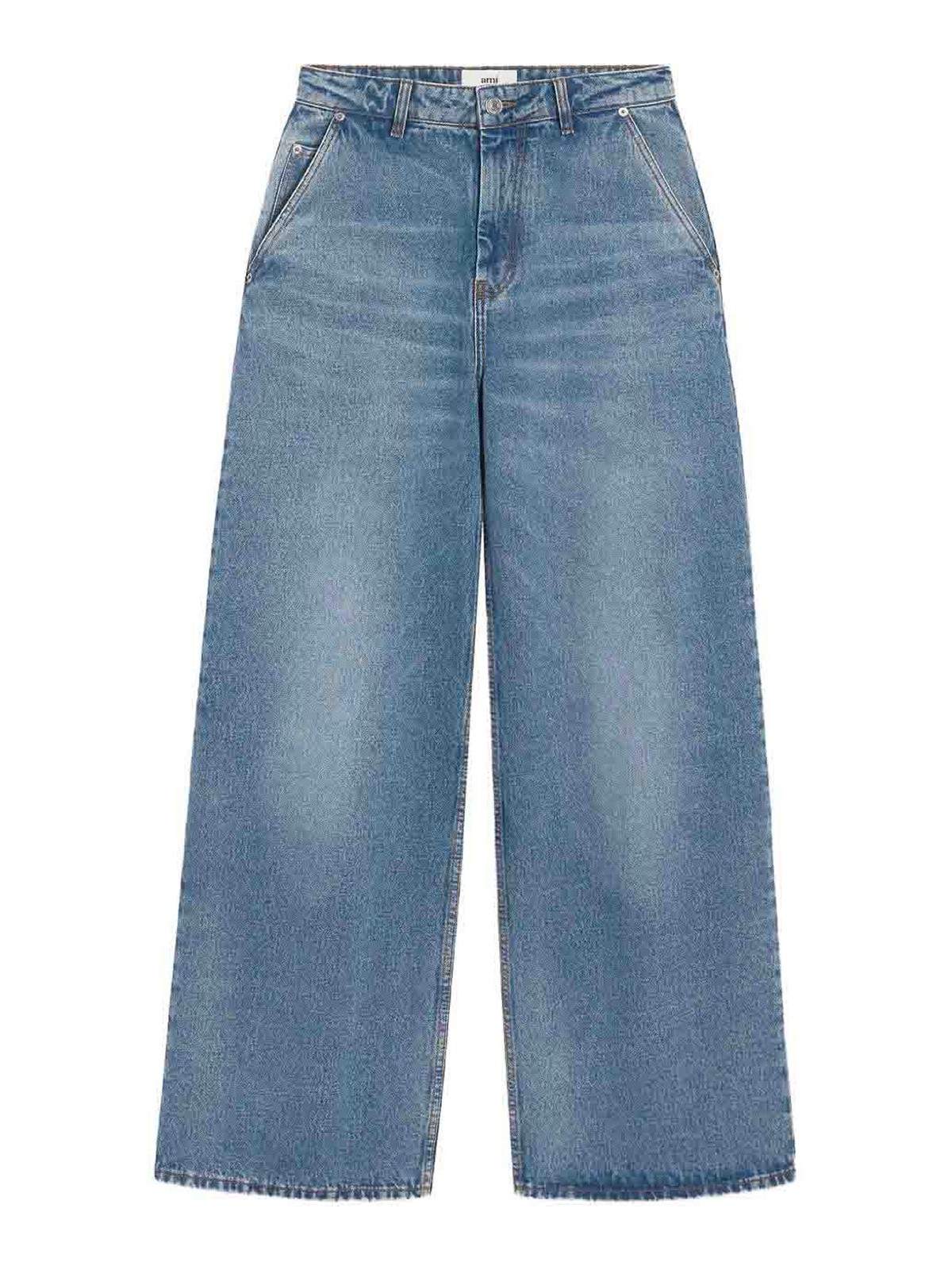 Wide-Leg Denim Jeans