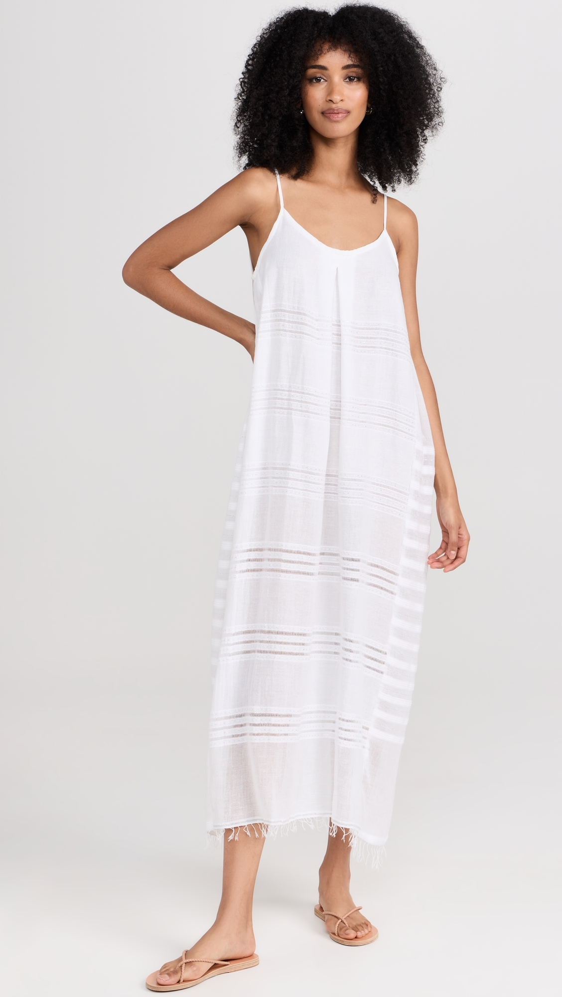 Abira Slip Dress White