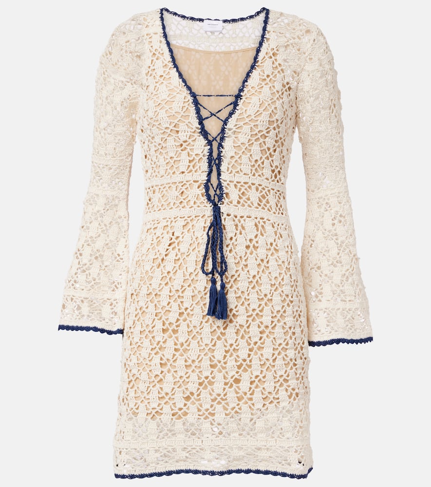 Bianca crochet cotton minidress
