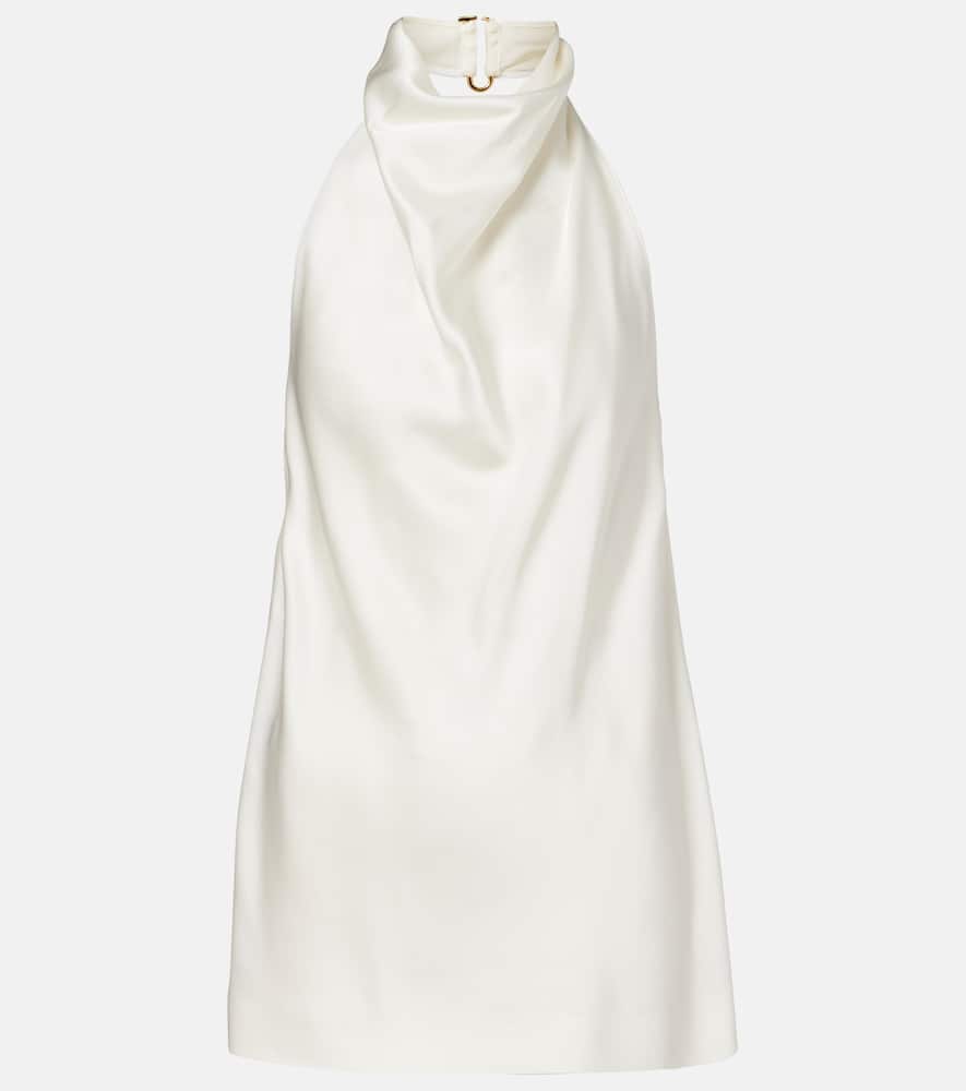 Halterneck satin top