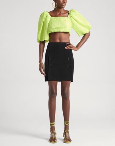 Woman Mini skirt Black Size 10 Polyester, Viscose, Elastane