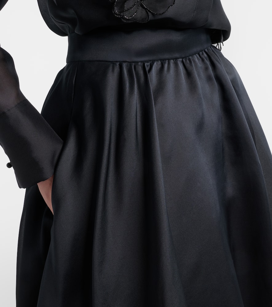 Calle silk midi skirt