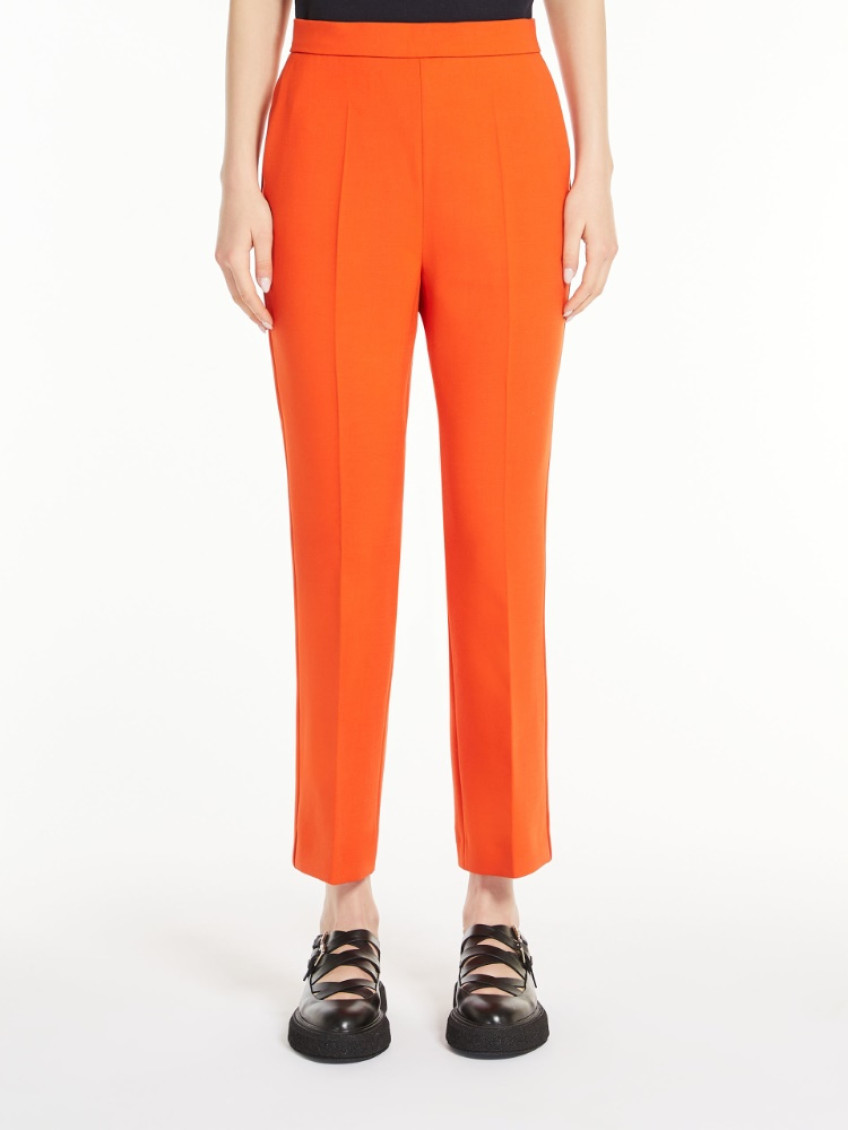 Orange Ankle-length Trousers