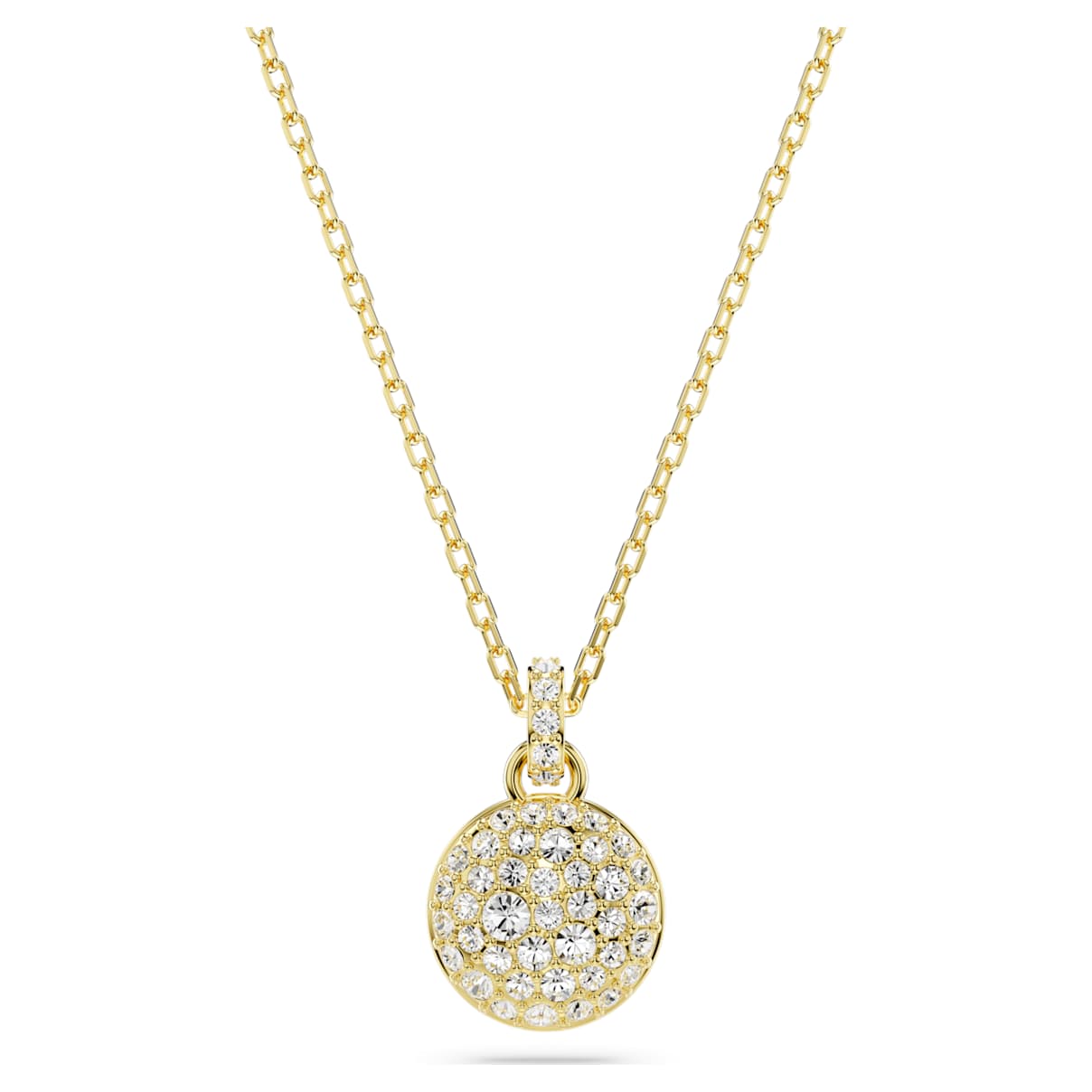 Meteora pendant, White, Gold-tone plated