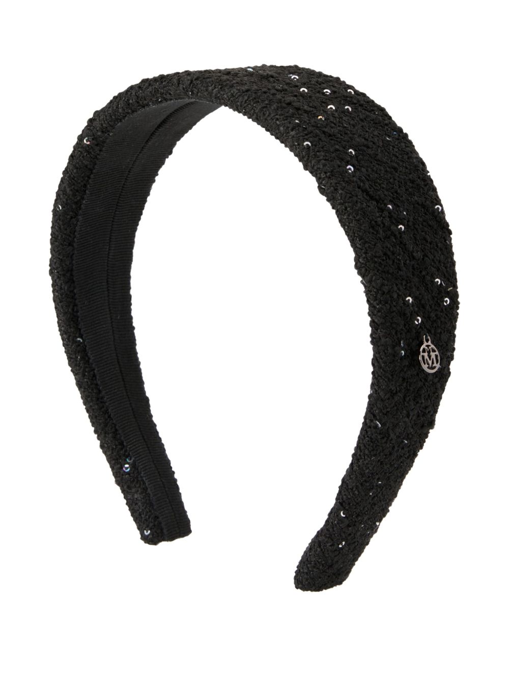 Sequin-embellished headband - Black