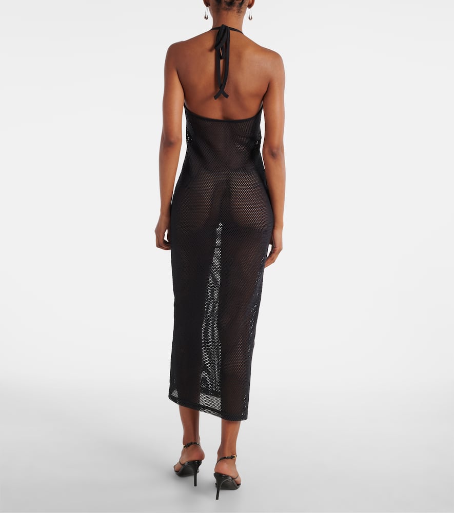 Courrèges Holistic sheer cotton midi dress