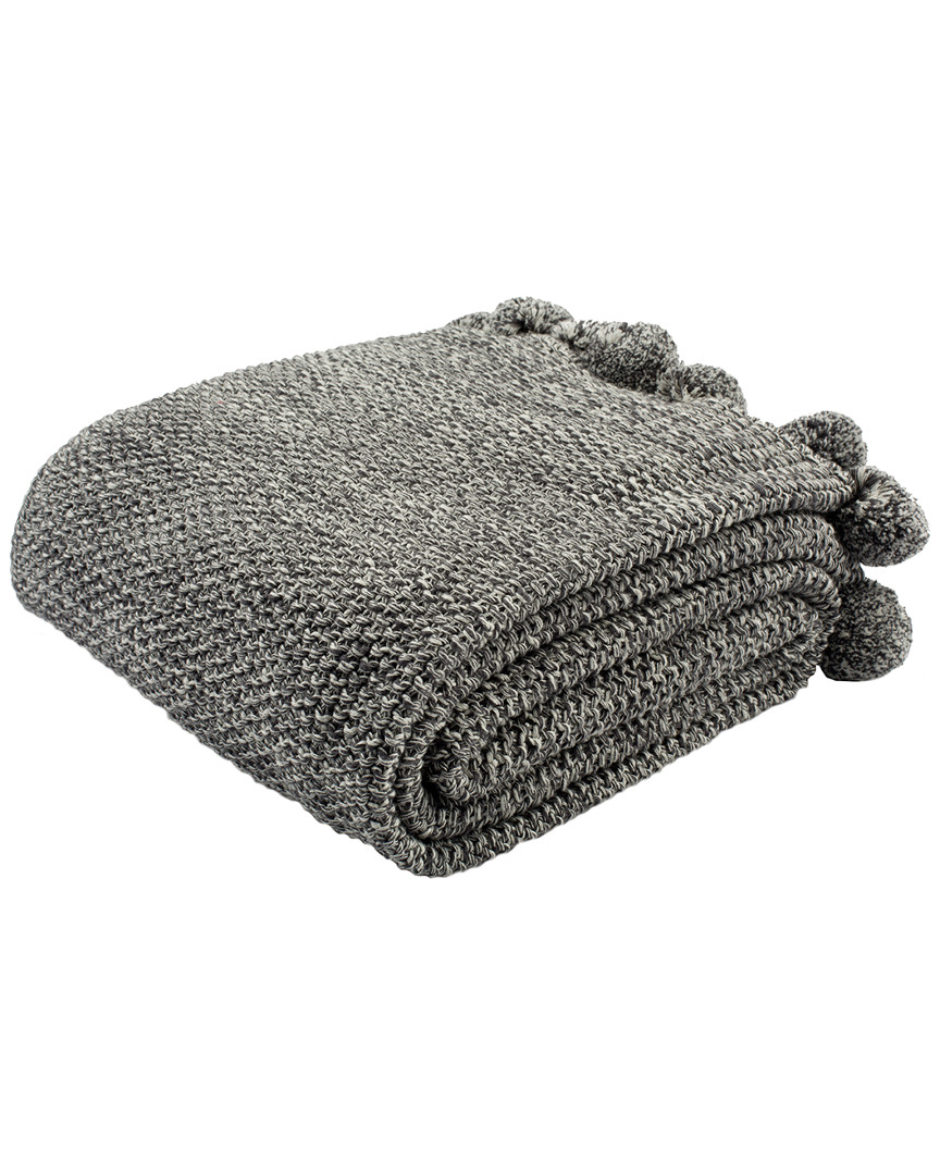Pompom Knit Throw