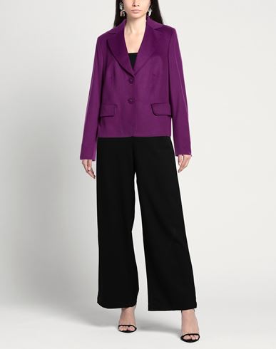 Woman Blazer Plum Size 6 Cashmere, Polyamide, Elastane