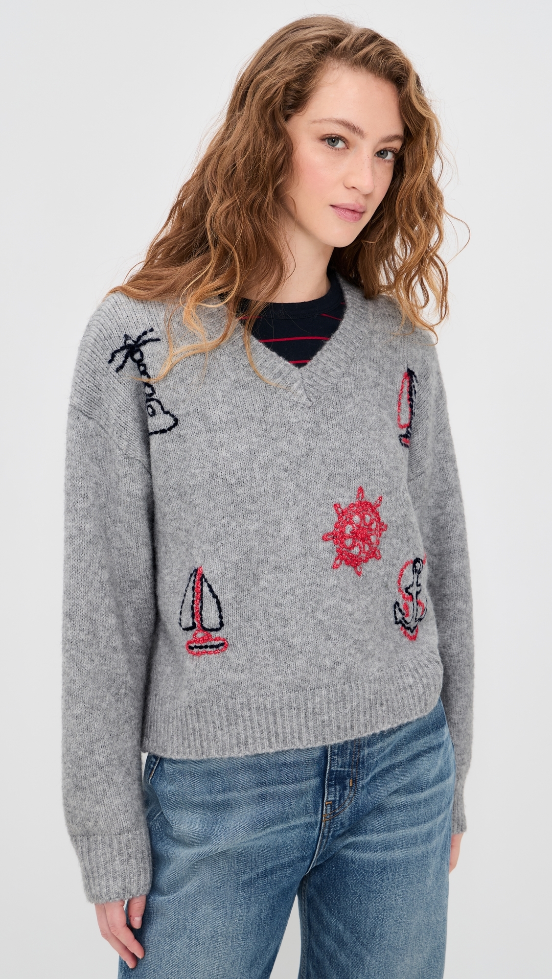 Nautical Sweater Heather Grey