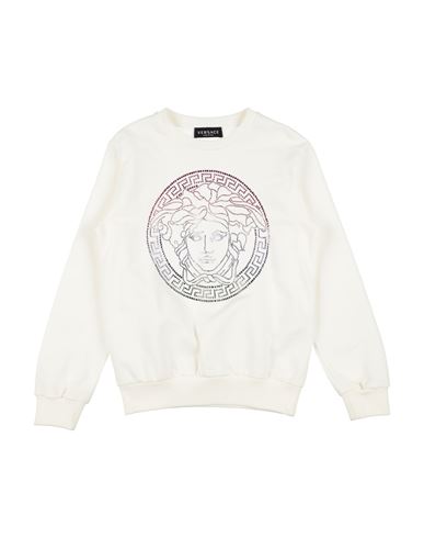 Kid Girl Sweatshirt White Size 10 Cotton, Glass, Elastane