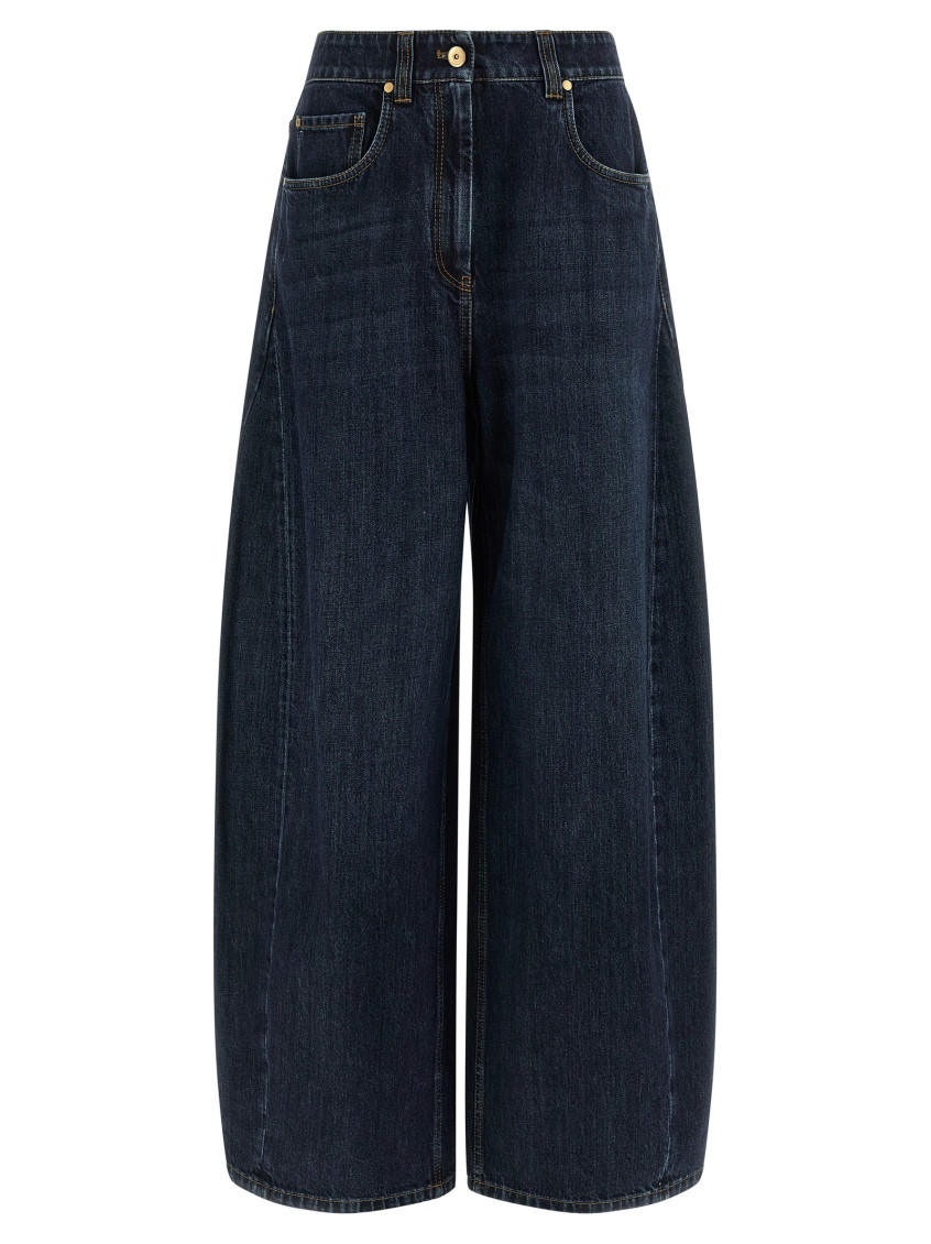 Brunello Cucinelli - high waist wide leg barrel jean