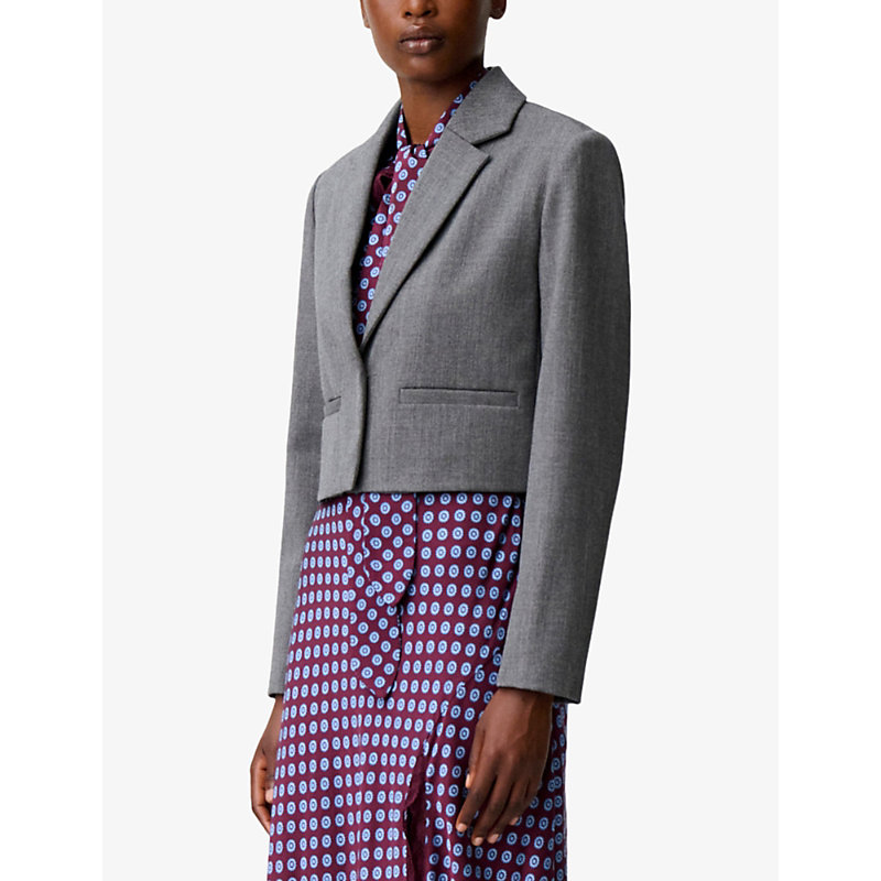 Womens Cropped Wool Jacket