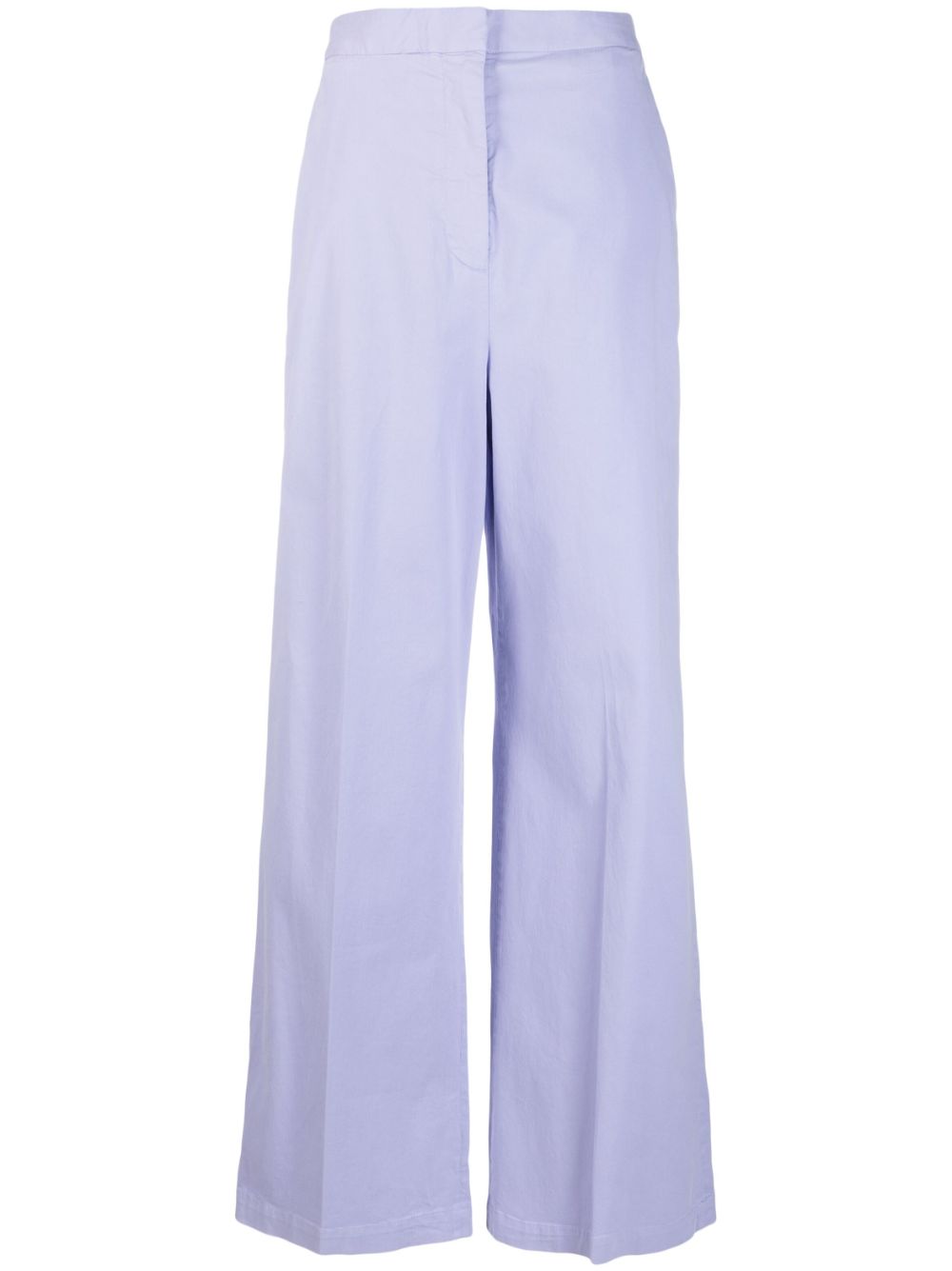 High-waisted flared trousers - Purple