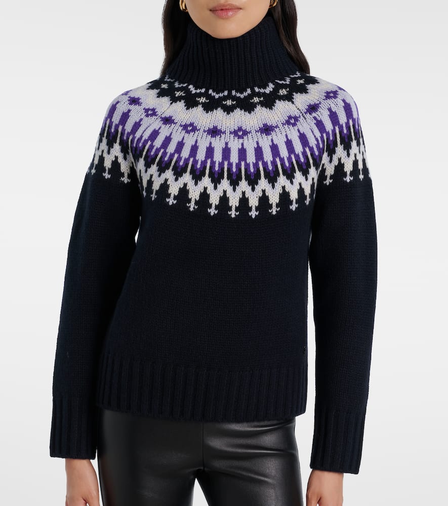 Ingrid jacquard cashmere turtleneck sweater