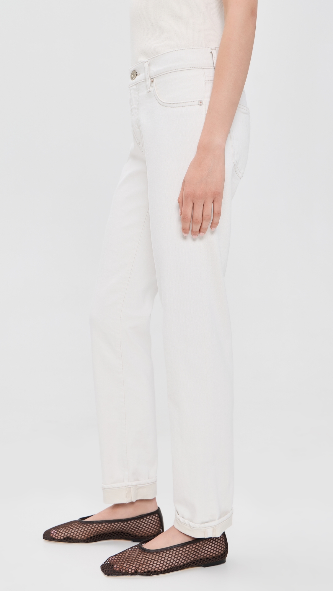 Slim Straight Jeans White