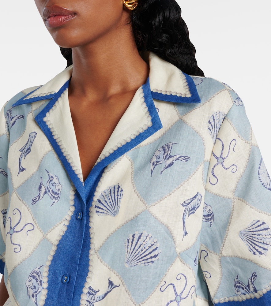 Alémais Pia printed linen shirt