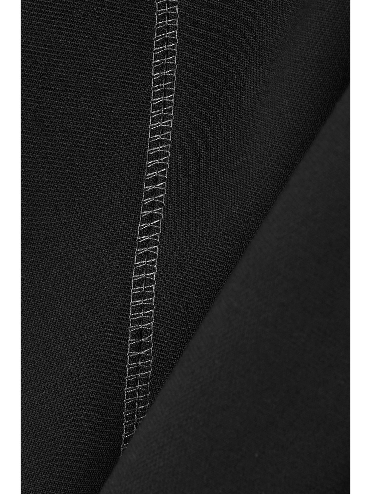 Paneled Stretch-scuba Skinny Pants - Black