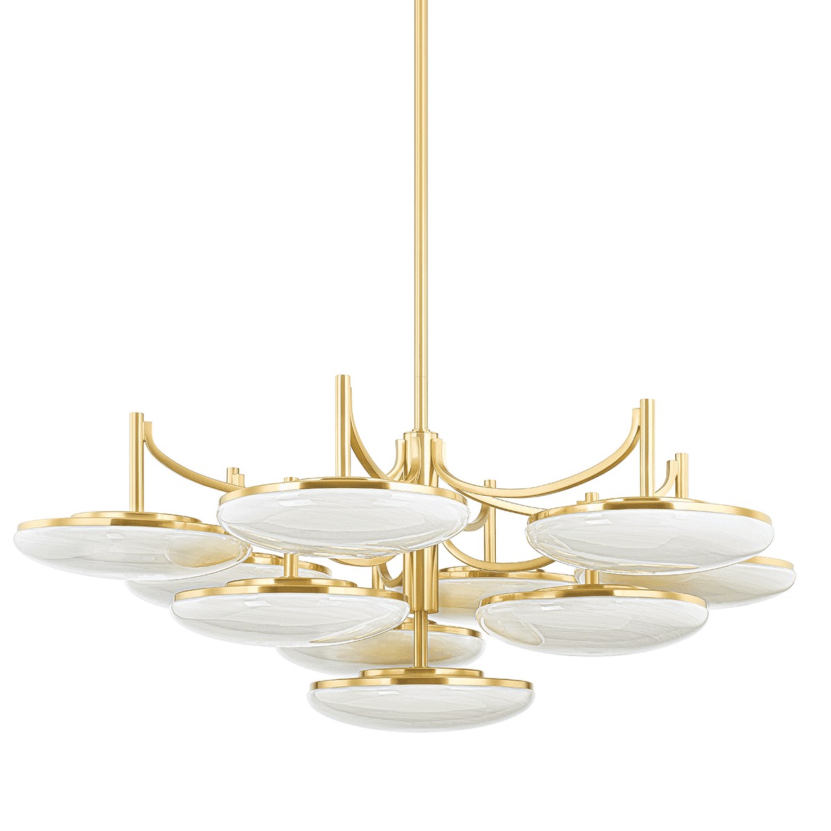 Aged Brass LED Semi Flush Mount from the Bregman Collection