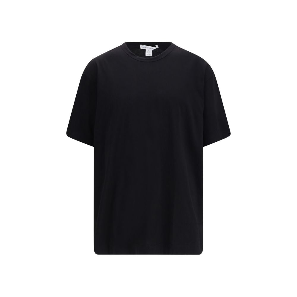Oversized Cotton Crewneck T-Shirt — Black