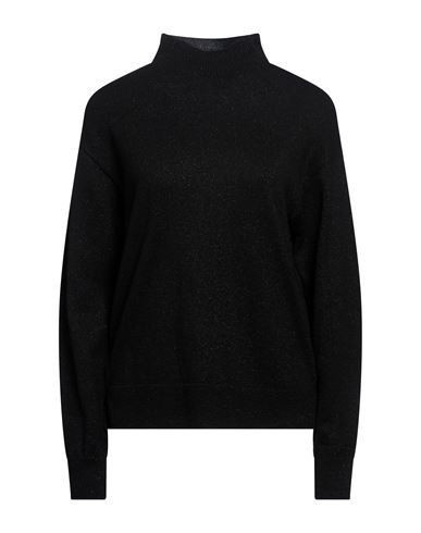 Woman Turtleneck Black Size XL Polyamide, Viscose, Wool, Metallic fiber, Cashmere