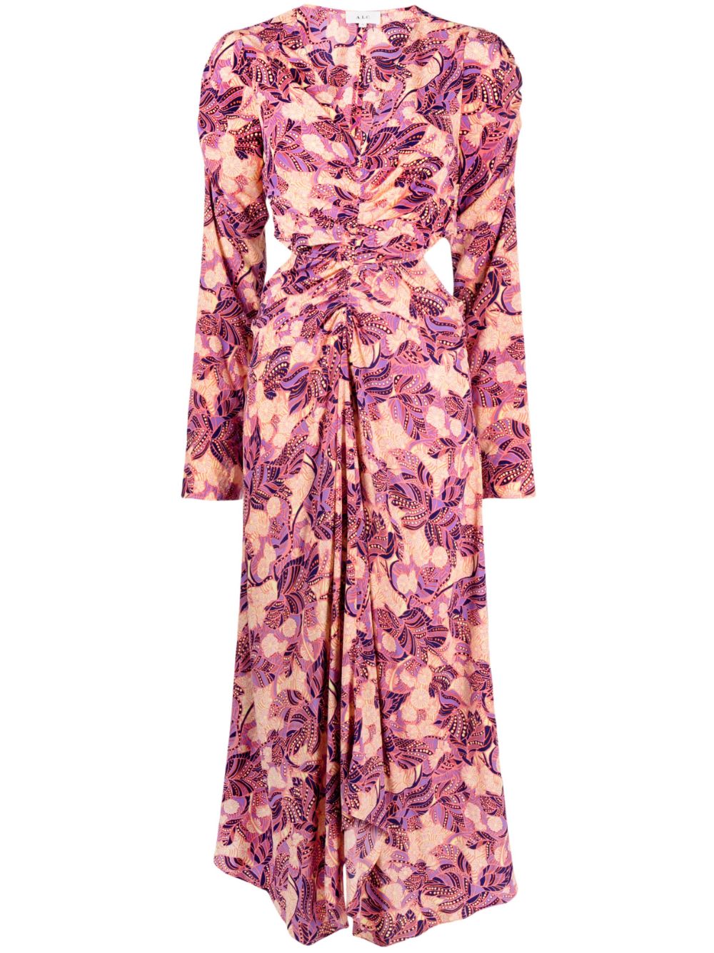 Mona floral-print flared dress - Multicolour