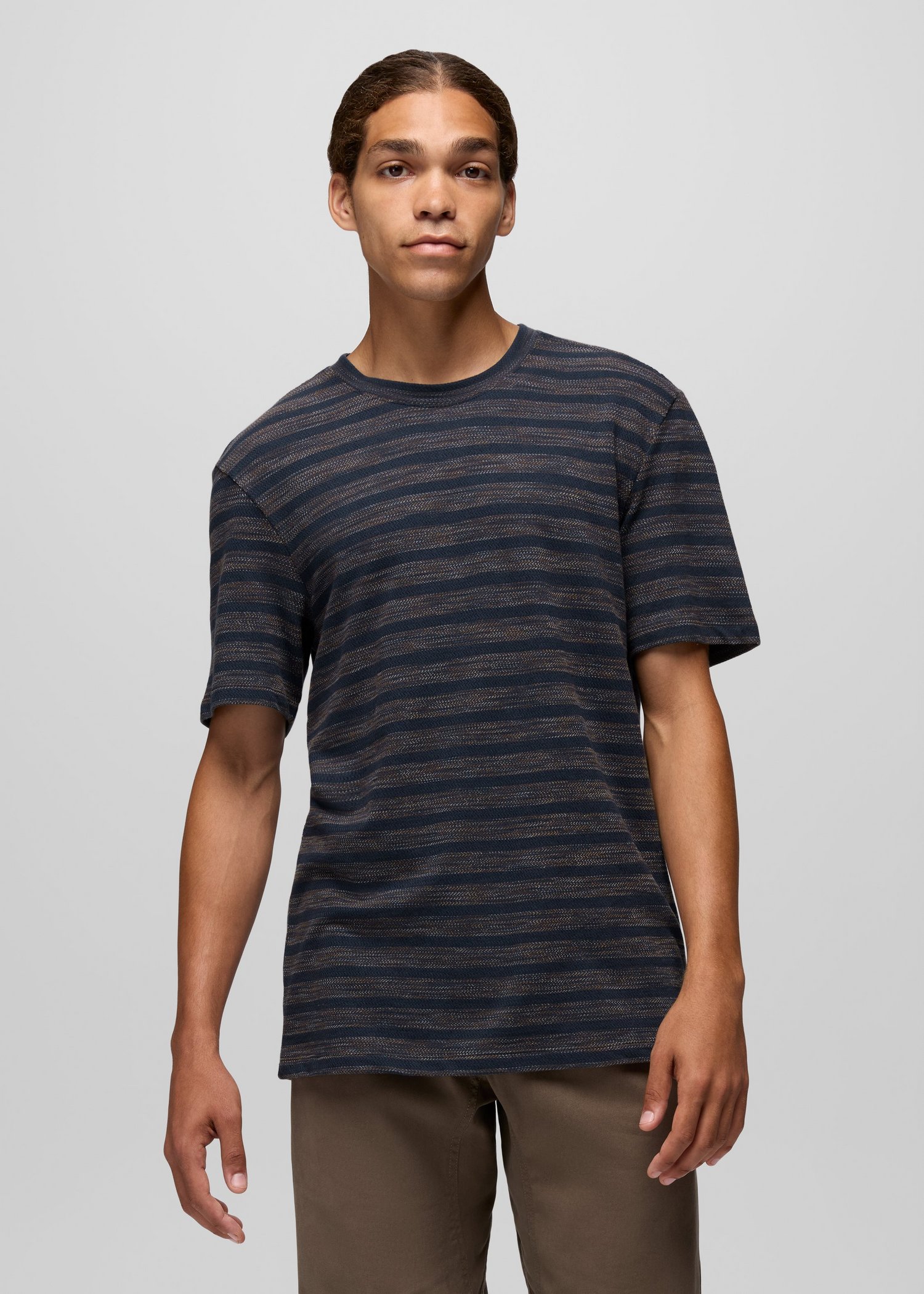 Mens prAna Braton Short Sleeve Crew - Nautica