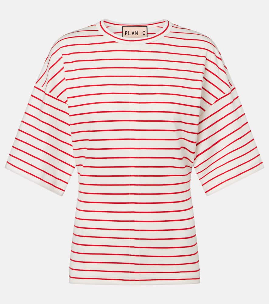Striped cotton jersey T-shirt
