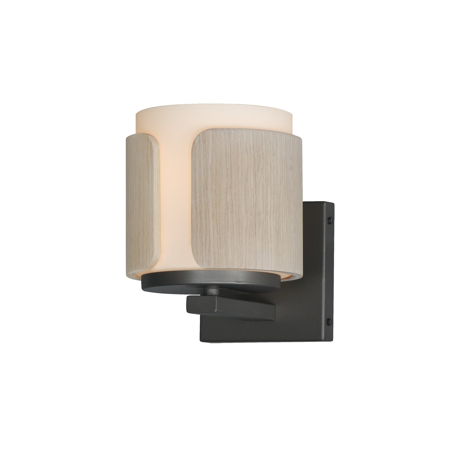 Natural Wood Charcoal Wall Sconce from the Draughtsman Collection
