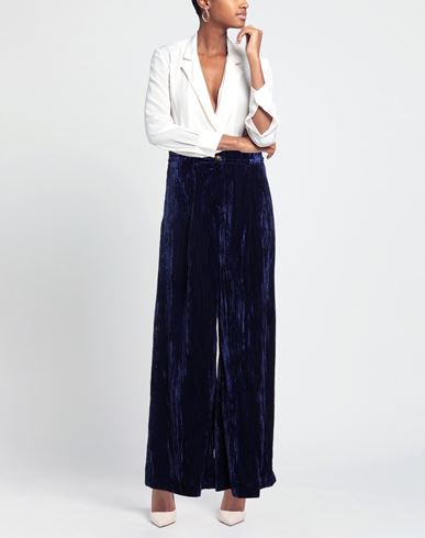 Crochè Woman Pants Blue Size L Polyester