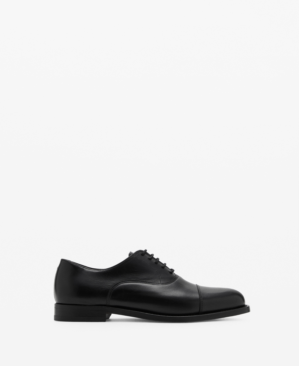 Men's Oxford Style Leather Shoes - Black