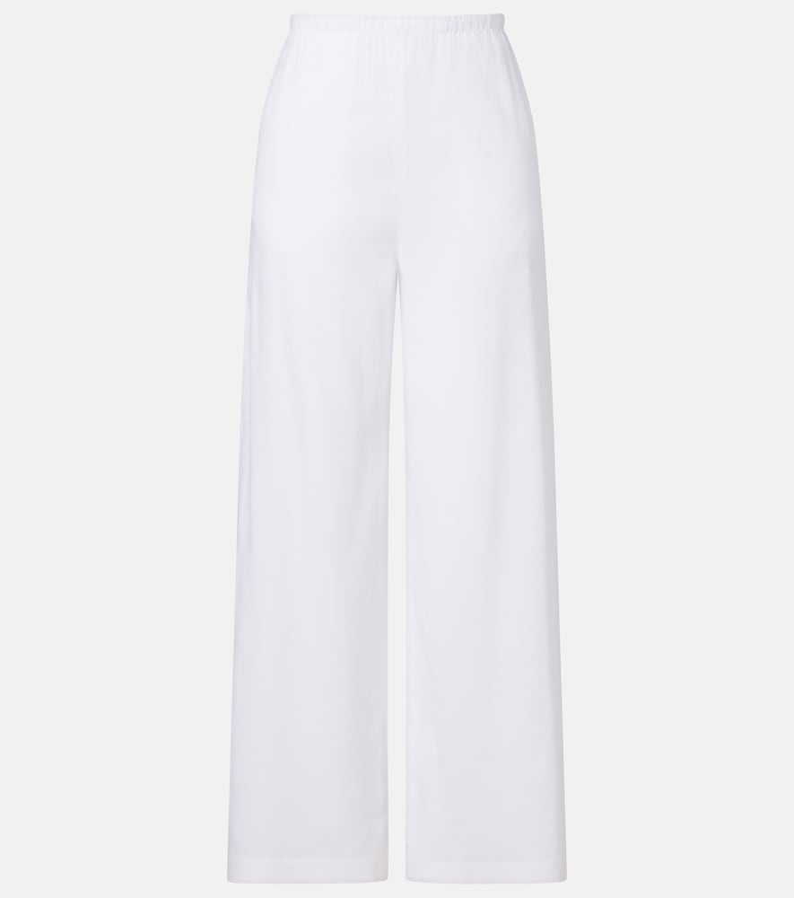 Destino linen-blend wide-leg pants