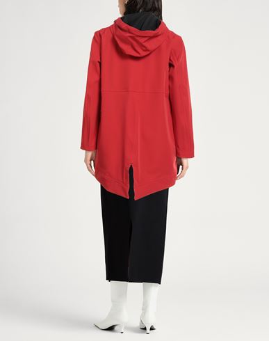 Woman Overcoat & Trench Coat Red Size 8 Polyamide, Polyester, Elastane