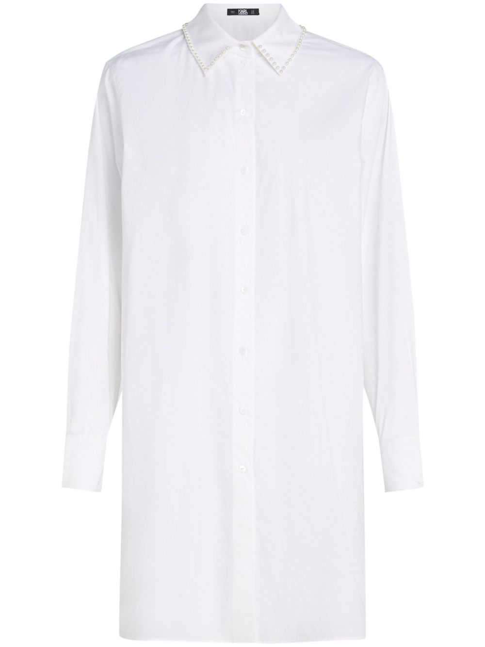 Pearl-embellished tunic - White