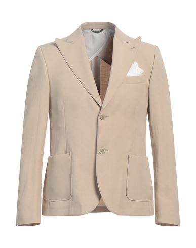 Man Blazer Beige Size 38 Viscose, Linen