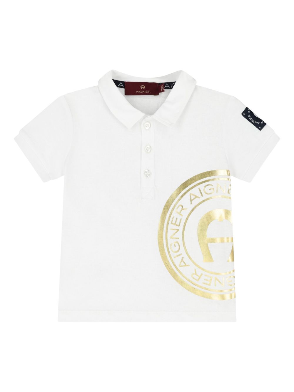 Logo-printed polo shirt - White