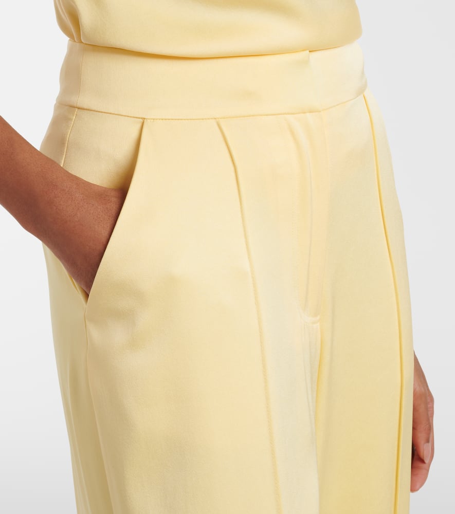 Kyra satin wide-leg pants