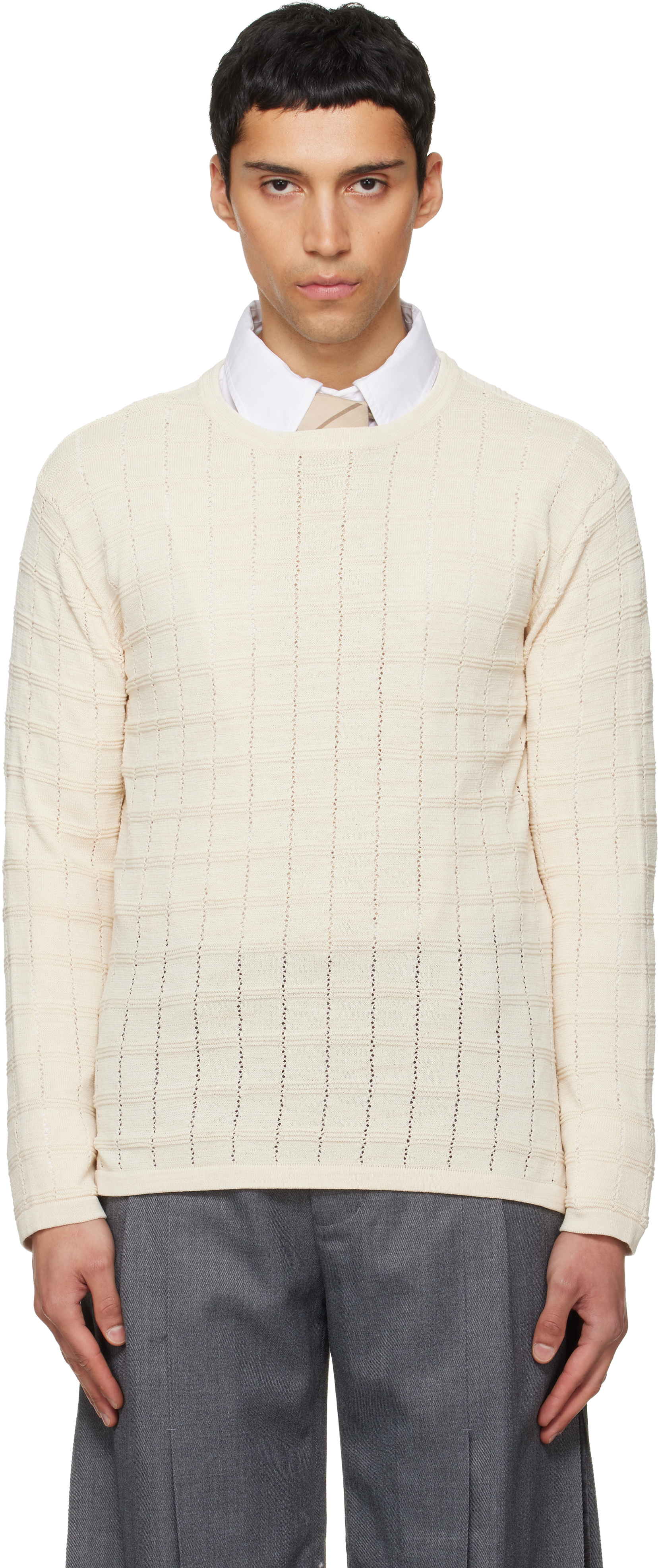 Off-White Cube Texture Knit Sweater