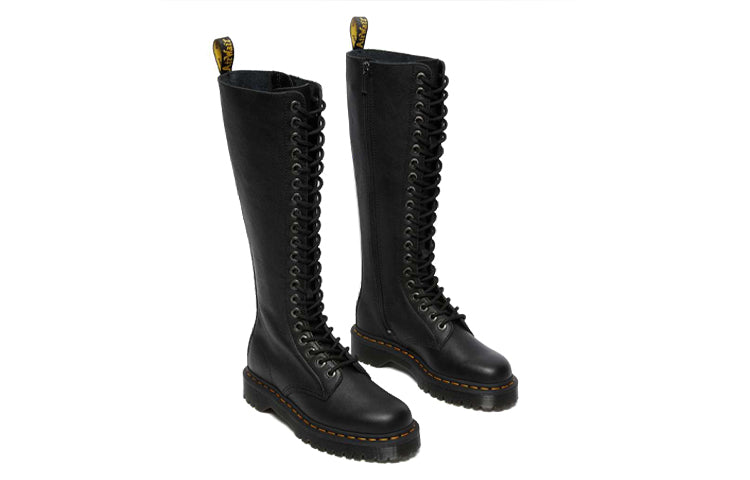 (WMNS) 1B60 Bex Pisa Leather Knee High Boots 'Black Pisa'