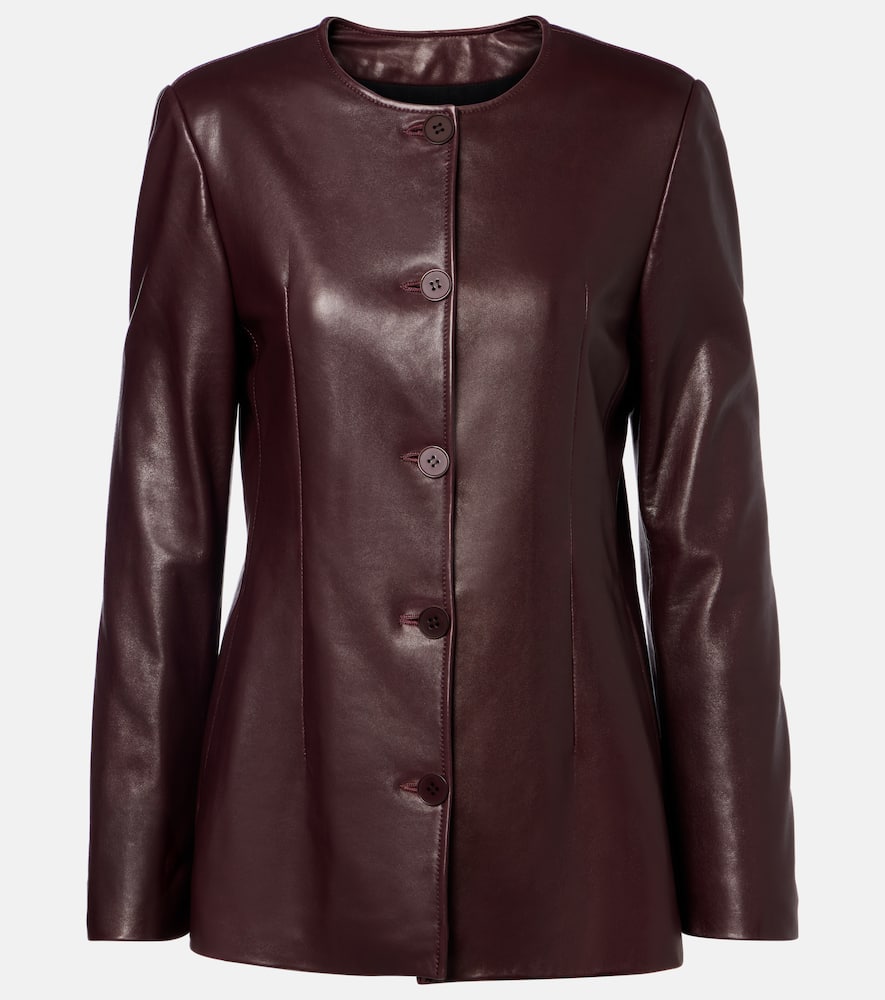 Maud leather blazer