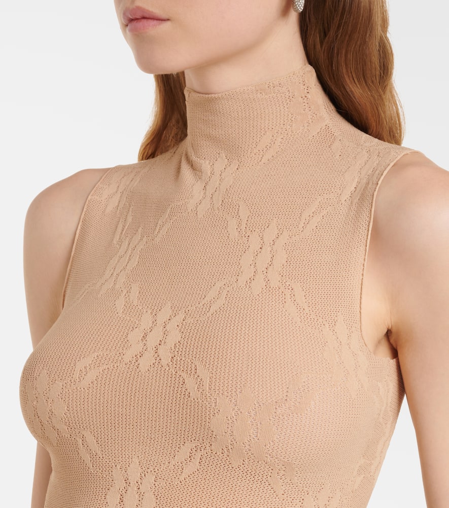 Sheer high-neck lace bodysuit