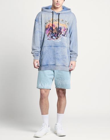 Man Sweatshirt Slate blue Size L Cotton