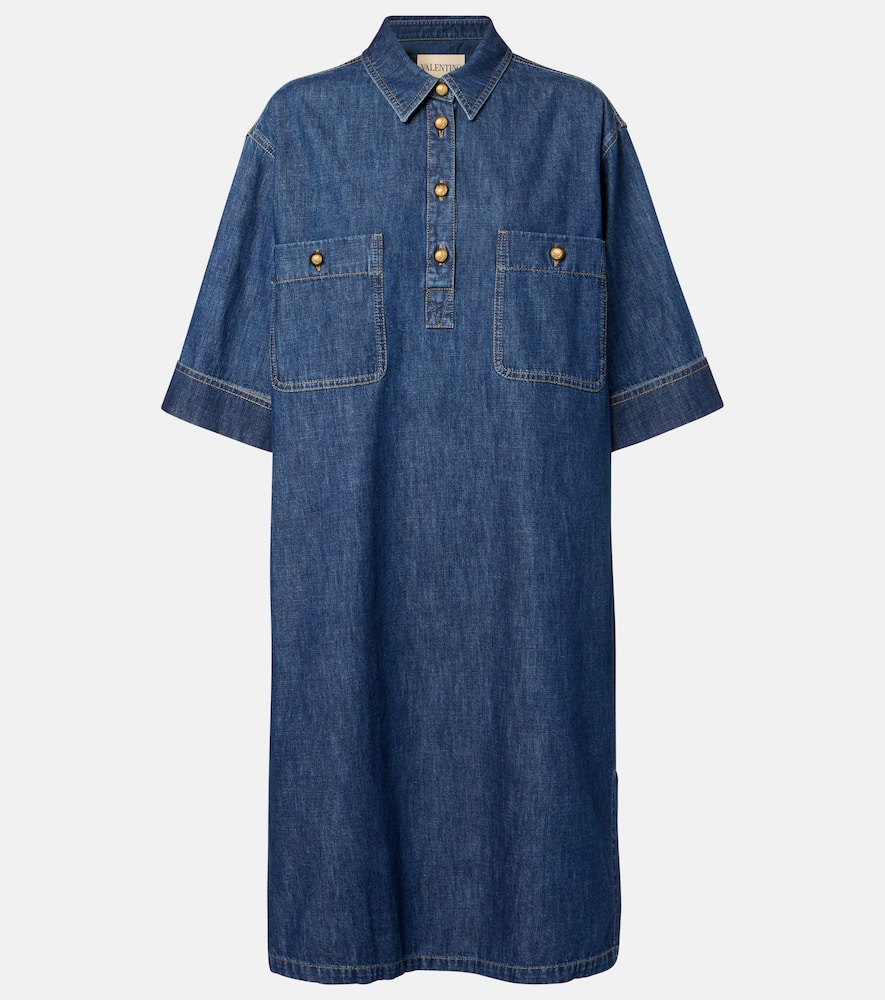 Cotton denim minidress