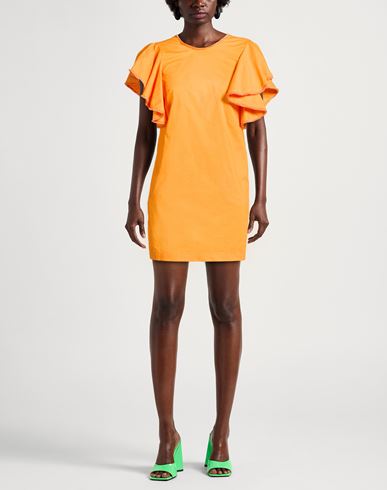 Woman Mini dress Orange Size 2 Cotton