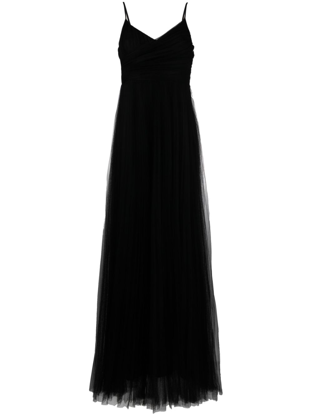 Pleated tulle maxi dress - Purple