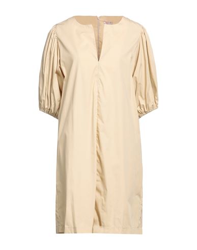 Rossopuro Woman Mini dress Beige Size L Cotton