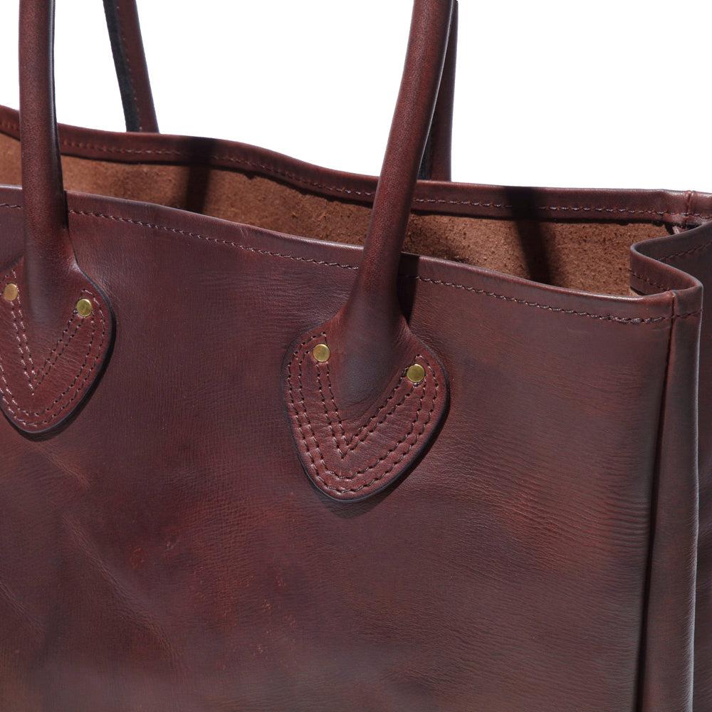 Leather Old Tote Bag Brown
